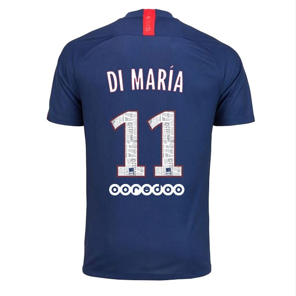 Trikot Paris Saint Germain NO.11 Di Maria Heim 2019-20 Blau Fussballtrikots Günstig